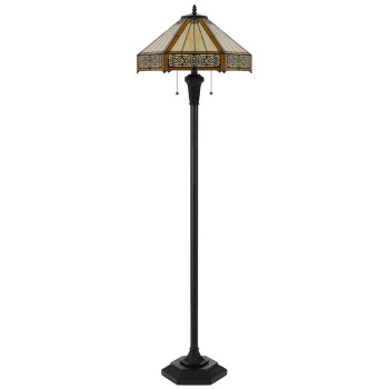 60W X 2 Metalresin Tiffany Table Lamp With Pull Chain Switches