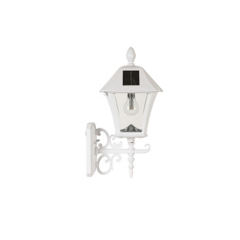 Baytown Bulb Solar Lamp Wallpier3 Fitter Mounts White