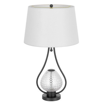 Forssa 100W 3 Way Table Lamp With 2W Led Night Light In Glass And Metal Base