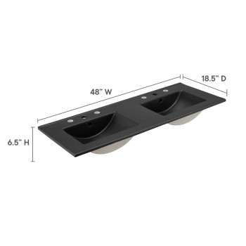 Cayman 48 Double Basin Bathroom Sink