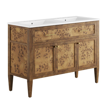 Elysian 48 Wood Double Sink Bathroom Vanity