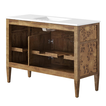 Elysian 48 Wood Double Sink Bathroom Vanity