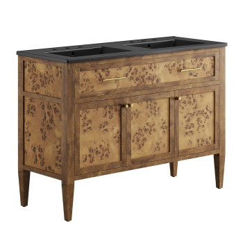 Elysian 48 Wood Double Sink Bathroom Vanity