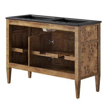 Elysian 48 Wood Double Sink Bathroom Vanity