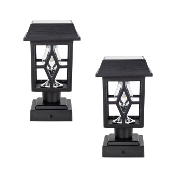 Luna Ii Solar Post Cappier Mount Light Black 2 Pk