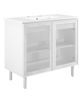 Calla 36 Perforated Metal Bathroom Vanity