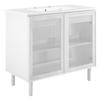 Calla 36 Perforated Metal Bathroom Vanity