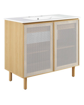 Calla 36 Perforated Metal Bathroom Vanity