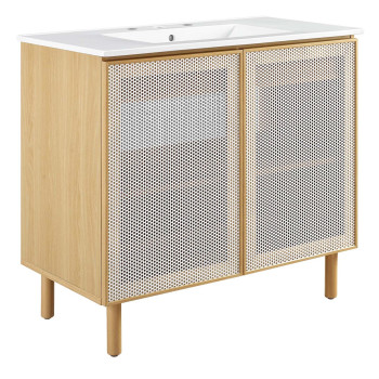 Calla 36 Perforated Metal Bathroom Vanity