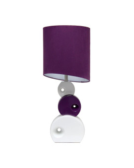 285 Artsy Circle Table Lamp Purple And White