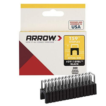 Arrow Black Fastener 591189Bl 516Inch T59 Insulated Staples 300Pack