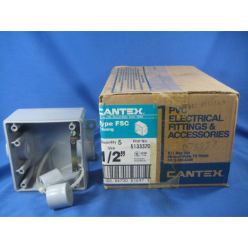 Cantex Box Pvc 2Gang Fsc 12 By Thomas Betts Mfrpartno 5133370U