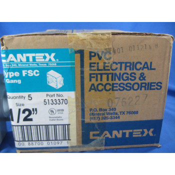 Cantex Box Pvc 2Gang Fsc 12 By Thomas Betts Mfrpartno 5133370U