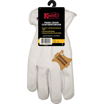 Kinco International 254785 Pearl Full Grain Goatskin Glove44 Large