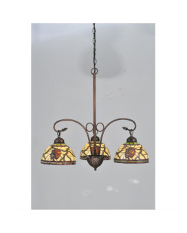 28W Pinecone Dome 3 Lt Chandelier