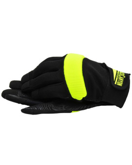 Black Canyon Safety Work Gloves Hivis Hidexterity Synthetic Leather W Padded Knuckles Silicone Grip Large Bhg621L