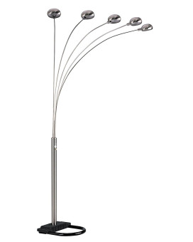 Ore 6962Sn 5Arm Arch Floor Lamp With Dimmer Silver 84 X 45 X 50 Satin Nickel