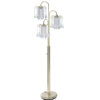 Ore International 6866G Floor Lamp Polished Brass White 63 X 19 X 19