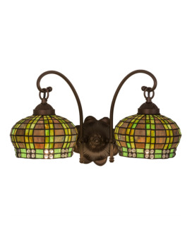 185W Jeweled Basket 2 Lt Wall Sconce