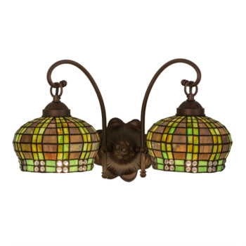 185W Jeweled Basket 2 Lt Wall Sconce