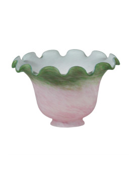 7W Fluted Bell Pink And Green Shade