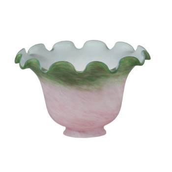 7W Fluted Bell Pink And Green Shade