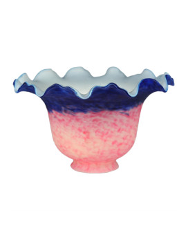 7W Fluted Bell Pink And Blue Shade