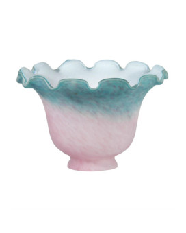 7W Fluted Bell Pink And Teal Shade