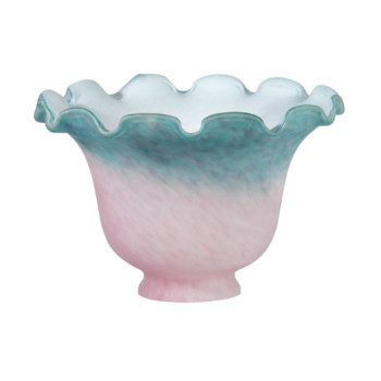 7W Fluted Bell Pink And Teal Shade