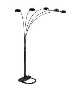 Ore International 6962Bk 5 Arm Arch Floor Lamp Metal Black