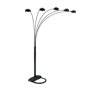 Ore International 6962Bk 5 Arm Arch Floor Lamp Metal Black