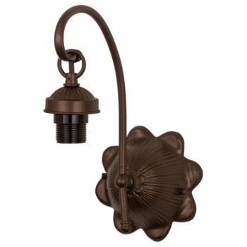 6W Mahogany Bronze 1 Lt Wall Sconce Hardware