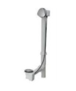 Geberit Bathtub Drain With Turn Handle Actuation D52 Length 24 Cm With Readytofitset Bright Chromeplated