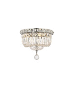 2528 Tranquil Collection Flush Mount D10In H8In Lt4 Chrome Finish Royal Cut Crystals