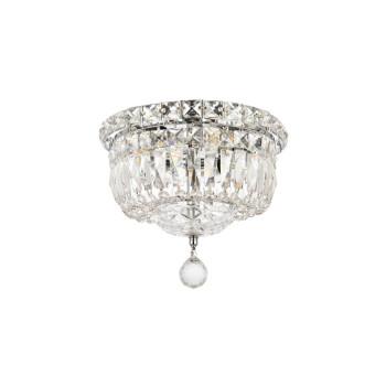 2528 Tranquil Collection Flush Mount D10In H8In Lt4 Chrome Finish Royal Cut Crystals