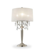 Crystal Silver Table Lamp