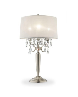 Crystal Silver Table Lamp