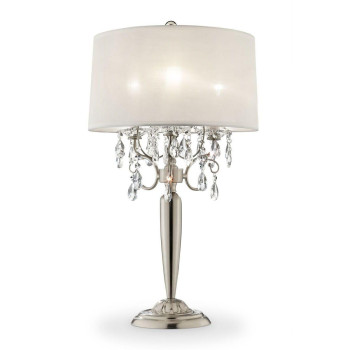 Crystal Silver Table Lamp