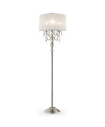 Crystal Silver Floor Lamp