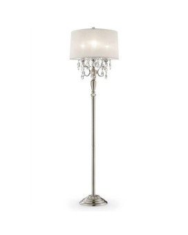 Crystal Silver Floor Lamp