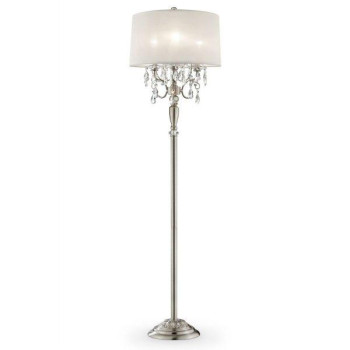 Crystal Silver Floor Lamp