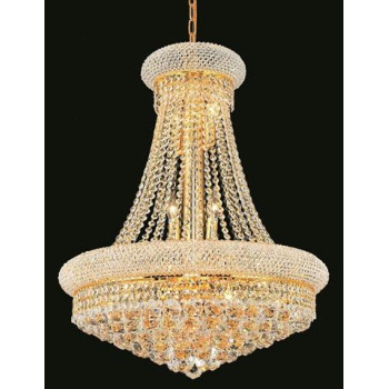 Elegant Lighting 1800D24Grc 24 D X 32 In Primo Collection Hanging Fixture Royal Cut Gold