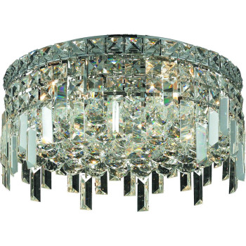 Elegant Lighting 2031F16Crc 16 Dia X 55 H In Maxim Collection Flush Mount Royal Cut Chrome Finish