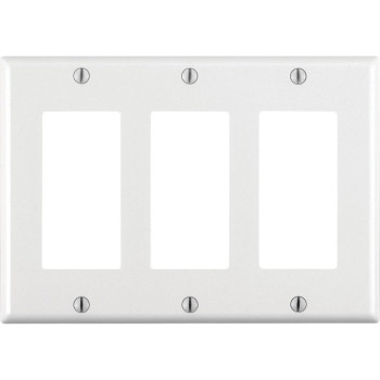 Decora Wallplate 3G Wht Pack Of 10