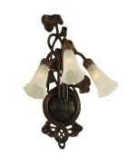 105W White Pond Lily 3 Lt Wall Sconce