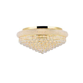 1800 Primo Collection Flush Mount D28In H13In Lt15 Gold Finish Royal Cut Crystals