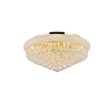 1800 Primo Collection Flush Mount D28In H13In Lt15 Gold Finish Royal Cut Crystals