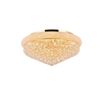 1800 Primo Collection Flush Mount D28In H13In Lt15 Gold Finish Royal Cut Crystals