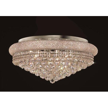 Elegant Lighting 1800F28Crc 28 D X 13 In Primo Collection Flush Mount Royal Cut Chrome