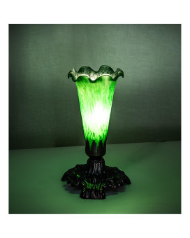 7 High Green Pond Lily Accent Lamp